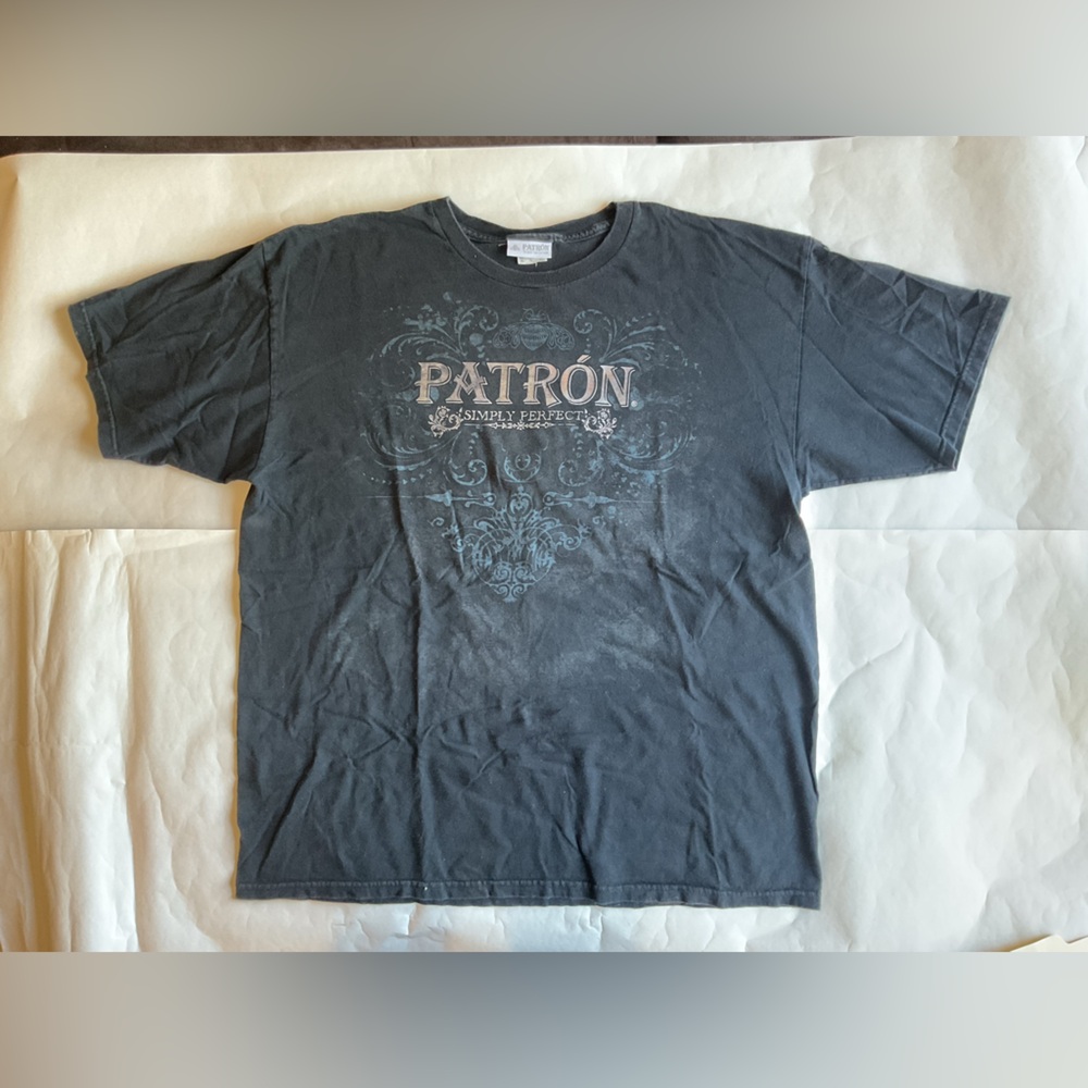 Patrón Tequila Silver Collection Black Graphic Tee Shirt